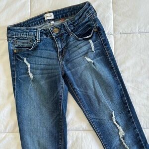 Y2K Vintage Low-Rise Sneak Peek Women’s Denim Skinny Jeans | Retro Style